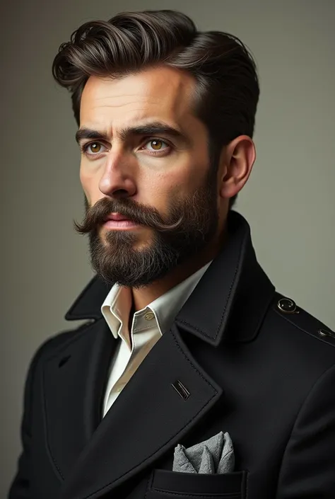 A man with a classic style and a Classic beard