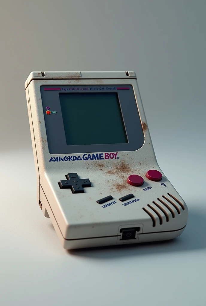 Realistic color game boy with pokemon game




