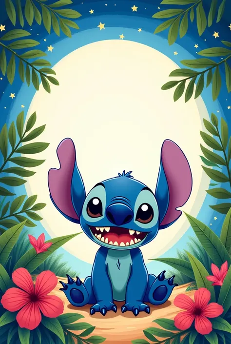 Stitch themed birthday invitation 