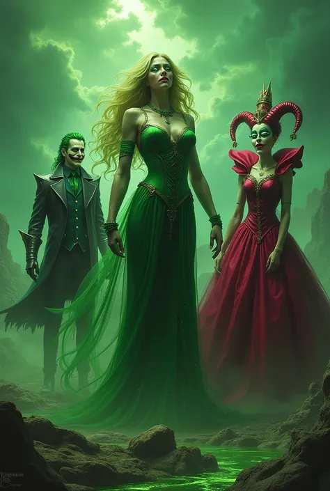 Green poisonous Hera, Loki, joker and queen of hearts only