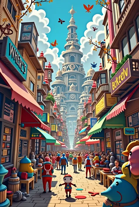 Images like Where&#39;s Wally?。
The hidden characters are unique and original, and it&#39;s very difficult to find them.