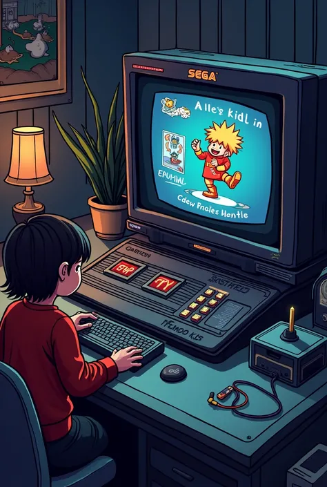 Voici un prompt pour une vidéo dune personne jouant à la **Sega Master System** avec **Alex Kidd** :

---

🎮 **Session de jeu rétro : Alex Kidd sur Sega Master System !** 🎮

Rejoignez-moi alors que je retourne dans le passé pour une session de jeu nostalgi...