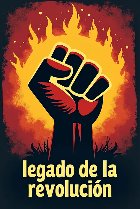 As a logo that has the phrase "legacy of the revolution" in Spanish 