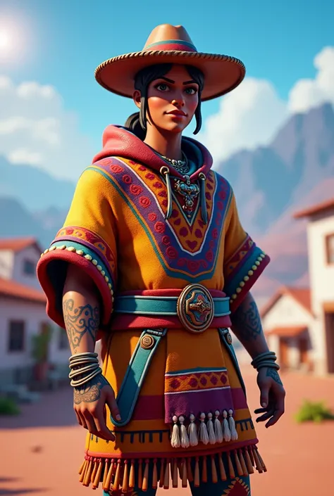 Fortnite skin dressed in a typical Chilean costume