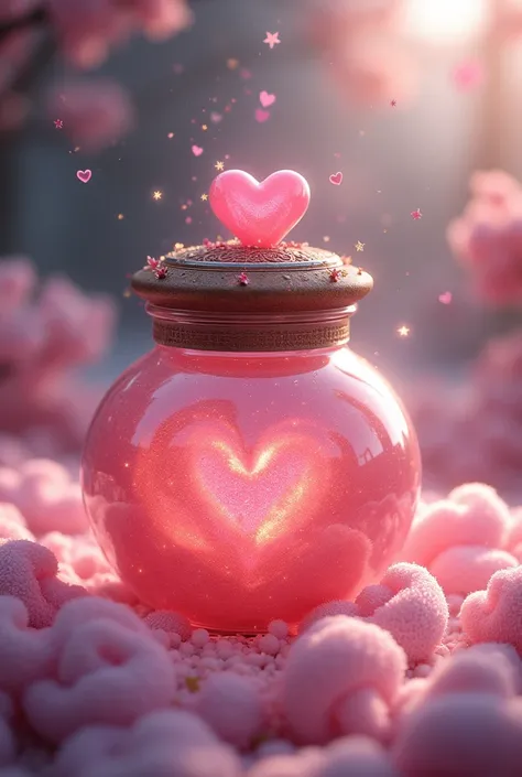 The top of a jar of love paste 

