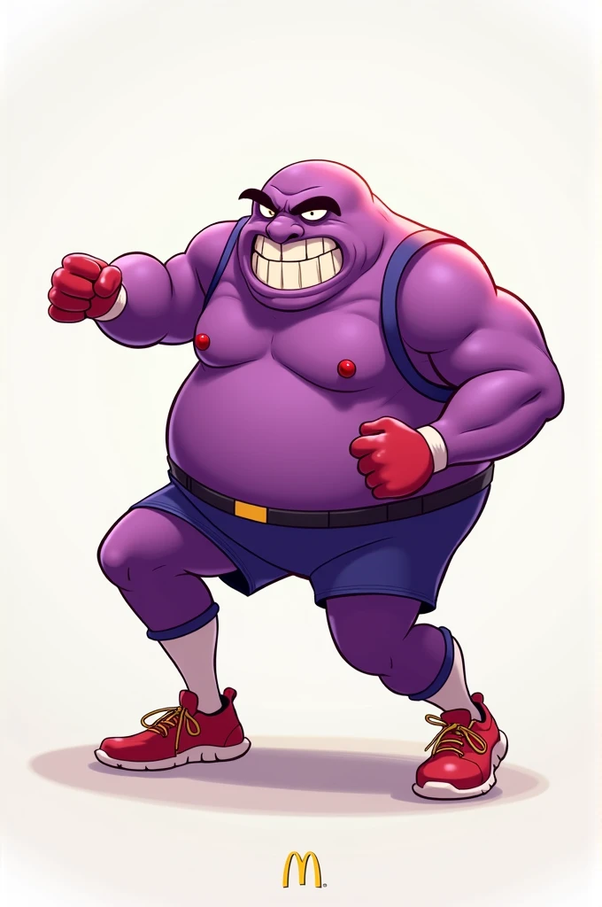 Grimace McDonald&#39;s character doing exercise