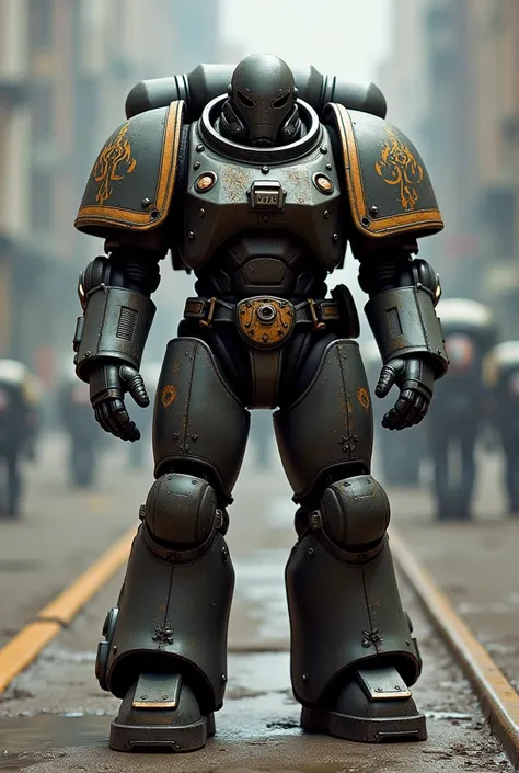 Power armour is an advanced form of powered combat armour, worn primarily by the Space Marines and the Chaos Space Marines, though suits have been created to be worn by mere mortals. It is a completely enclosed suit of combat armour composed of shaped adam...