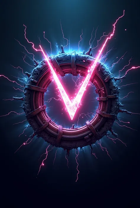 logo of an Electrical and Electronic engineering company named "Volt Craft" theme  would be like electro-punk era where there shall be a symbol of thunder and Tesla-Coil with the company name written "Volt Craft" with electricity.