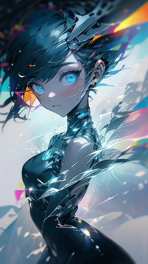 High resolution, One girl, Cyberpunk Outfit、
