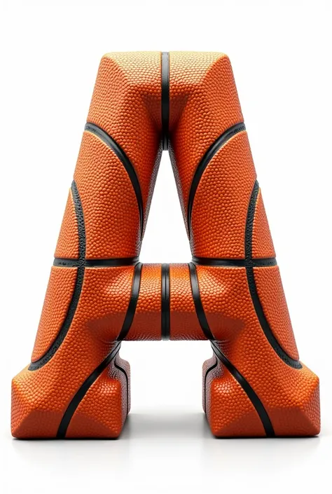 letter A filled with basketball ball image in transparent background