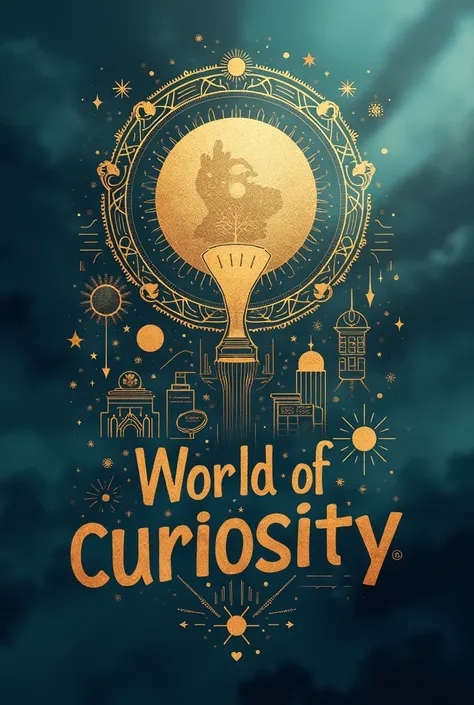 Logo type for world of curiosity in Portuguese 