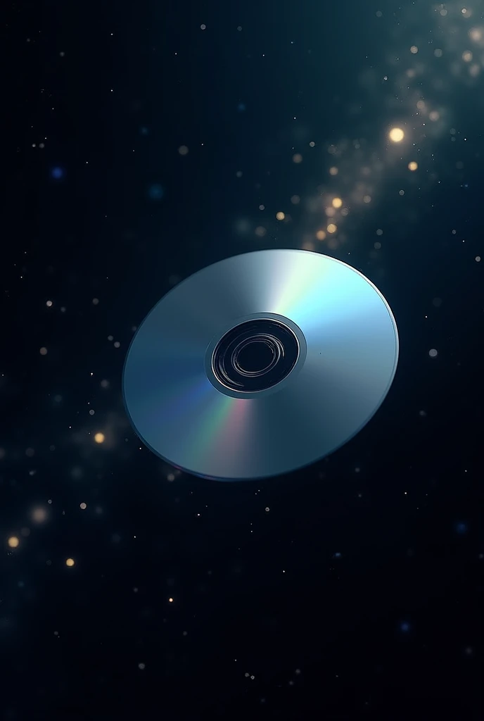 A CD gliding in space 
