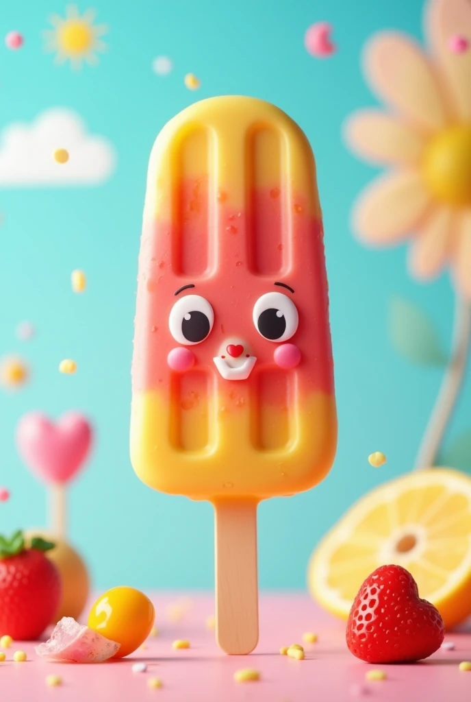 Popsicle with the name of the children&#39;s popsicle 