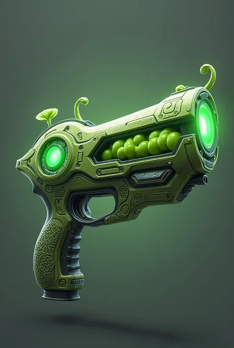 Plants vs zombies pea shooters body as a call of duty zombies SMG
