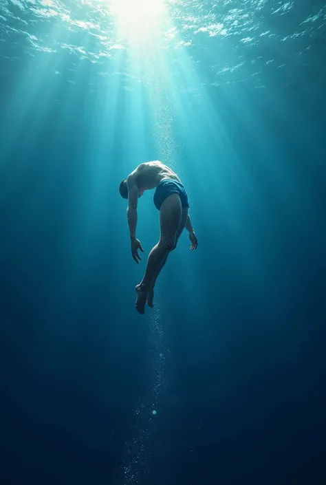 I need to create an image of someone diving into the sea