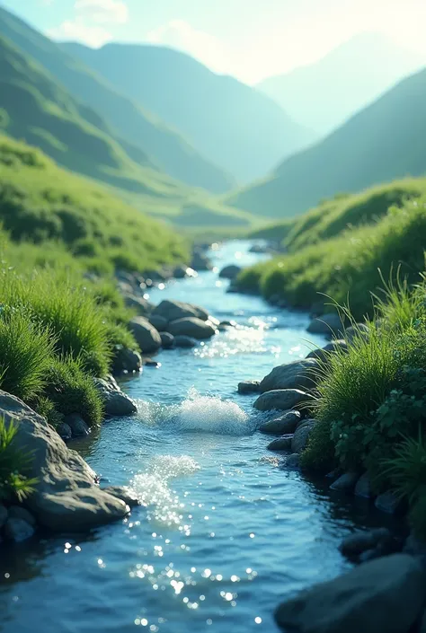 धरती पर पानी बहते इमेज 