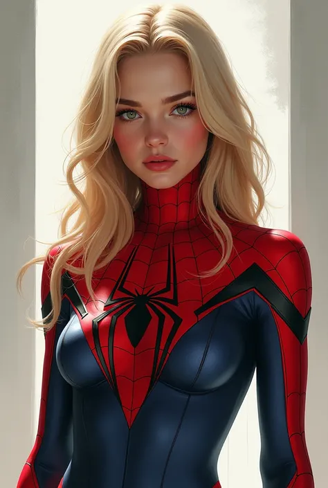 Spider-Woman without her mask to show Gwen Stacy&#39;s face, full body , ultra realistic 