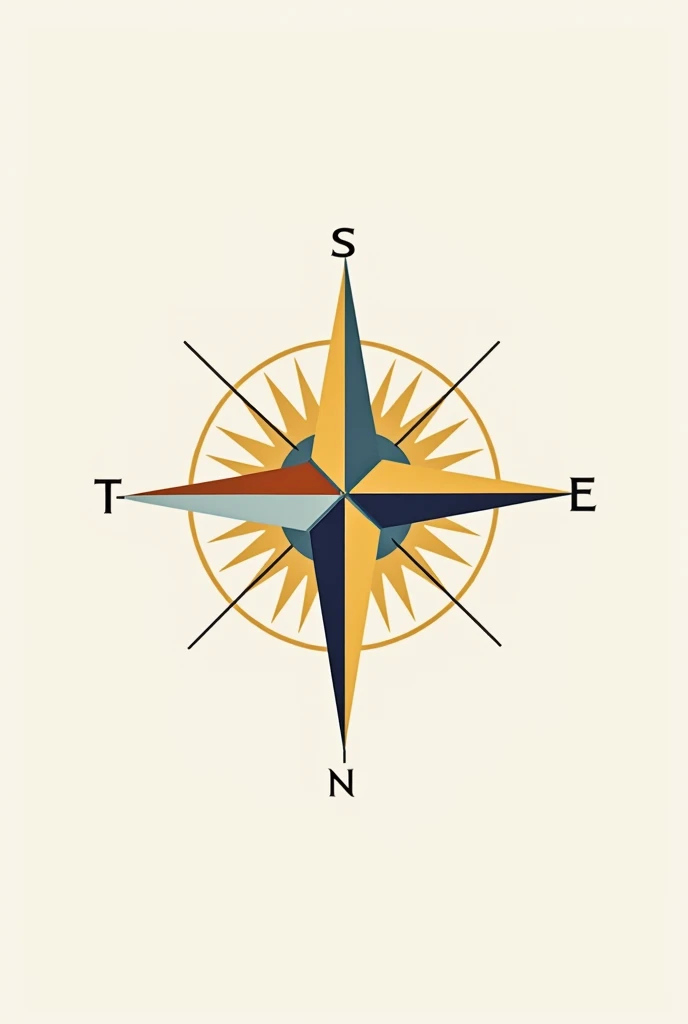 create a logo for a political party, with compass rose, meridian sun, with a meaning of principle