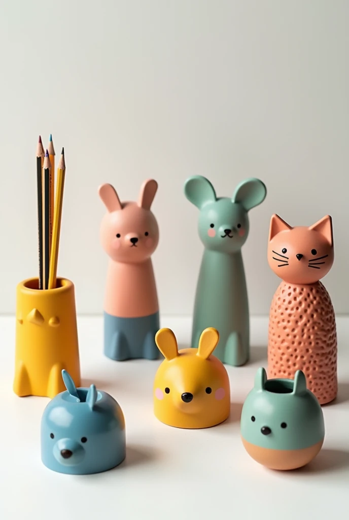 Pencil holders of different shapes 