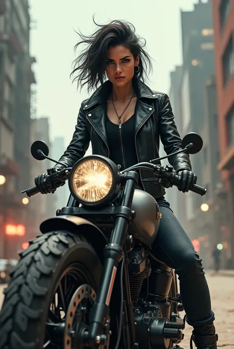 Create an image of a biker princess