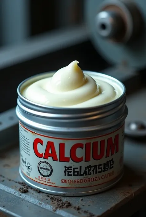 Calcium grease product for machinery placed in an aluminum container 