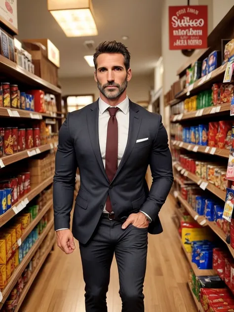 hair, portrait of a ruggedly handsome, muscular, half body, masculine, mature, Retrato de un joven, Muscular very handsome and attractive italian men, Retrato de un joven, real, 40-year-old dark-haired man with a fit body shape and hair, wearing a suit and...