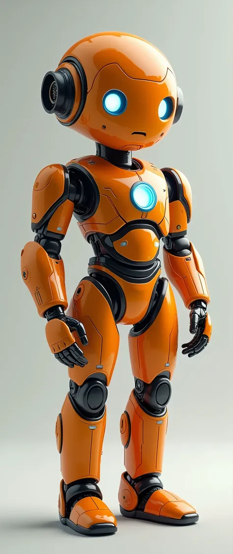 robot，(humanoid:1.3)，(robot:1.3)，(Full Body Photo:1.3)，Humanoid robot，A Familiar Face，masterpiece，Best Quality，High resolution，(((Photorealistic)))，RaW写真，Ray Tracing，Physically Based Rendering，Artificial Intelligence，(a.I.:1.4)，(((Orange body)))，(((Glowing...