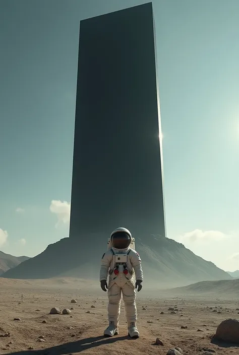 live-action、Real、Astronaut standing in front of the monolith、2001: A Journey to the Future