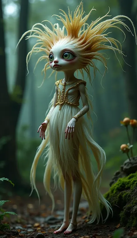 a surreal supernatural onion creature, 4k, 8k, masterpiece, Alice in Wonderland, clothed, highly detailed, intricate, imaginative, fantastical, cinematic lighting, vibrant colors, dramatic shadows, whimsical, ethereal, mystical, otherworldly, magical reali...