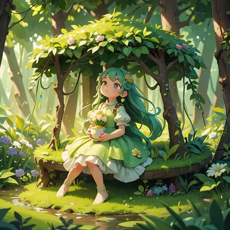 forest　Best Quality ,masterpiece, figure, Very delicate and beautiful, wonderful, In detail, masterpiece,　Charming
