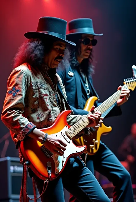 Slash playing alongside Jimi Hendrix 