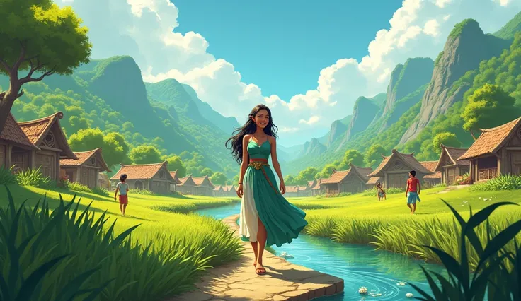 Flourishing Kingdom**:
    The final scene shows a transformed kingdom, with lush green fields, flowing rivers, and happy villagers. Arohi is seen walking among her people, smiling as they prosper. The atmosphere is peaceful, and the kingdom now stands as ...