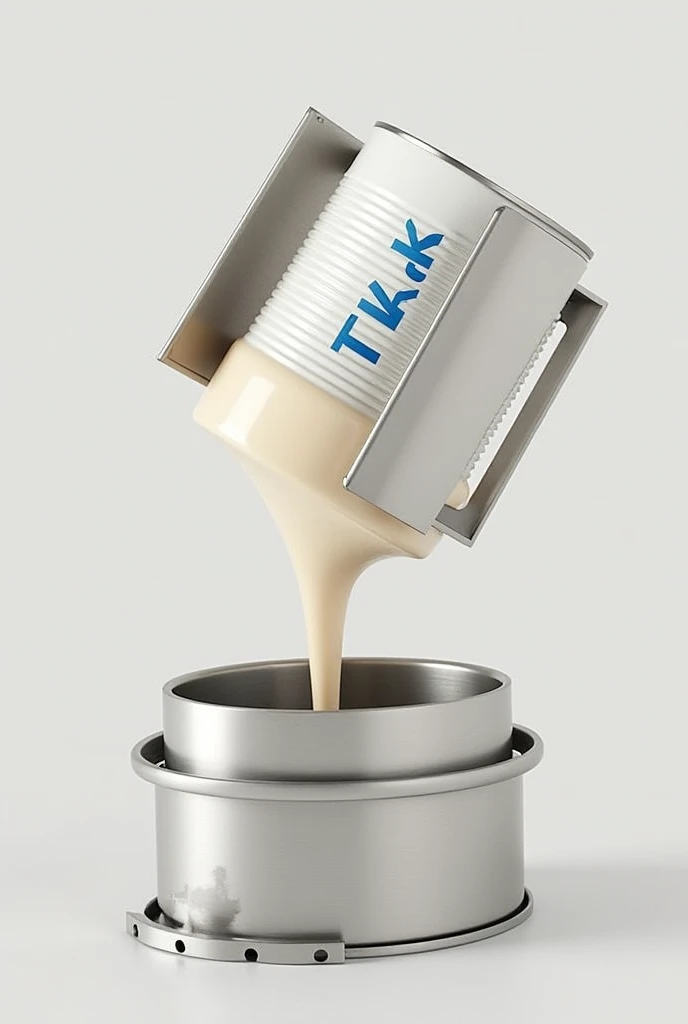 Create a 3D prototype of a retractable drainer with side flaps from a can of condensed milk so that the liquid can drain into a pan or blender, but the position of the can must be tilted to facilitate placing the can in the drainer