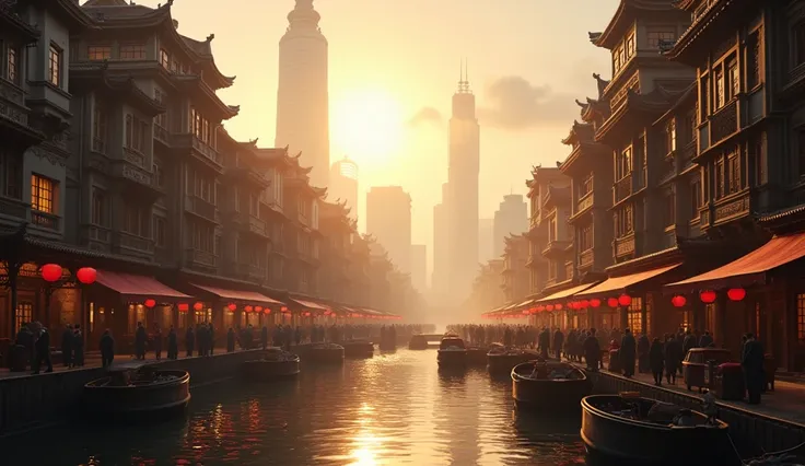 image of the city of Shanghai at the time of English colonization, cinematic, <xml><input>realistic</input></xml>, 4K





