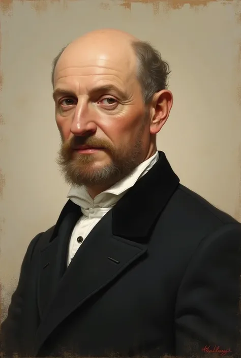 james figg, the father of modern boxing bald, Without Beard, 
round face like English painting

