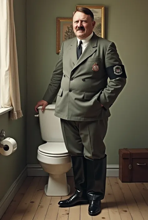 Hitler is happy to shit in the toilet he has a 23cm penis