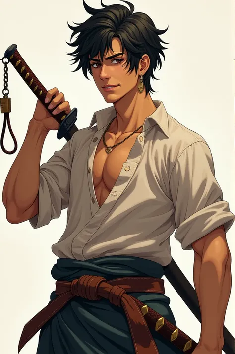 Kai Edad: 22 years Height: 1.75 m Body: delgado, but toned. It has light musculature, marked mainly on the arms and legs, due to his skill with the katana and fast combat.

fur: tan skin tone, suggesting that he has spent a lot of time in the sun on his tr...