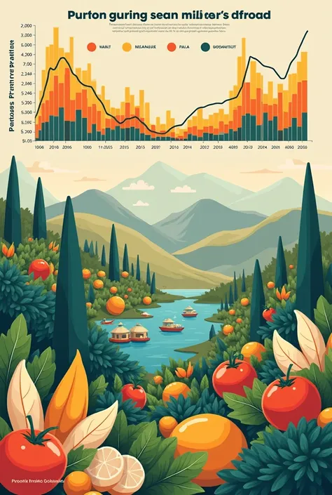 A graph showing the variation in food prices in years of intense fires in Portuguese in Brazil