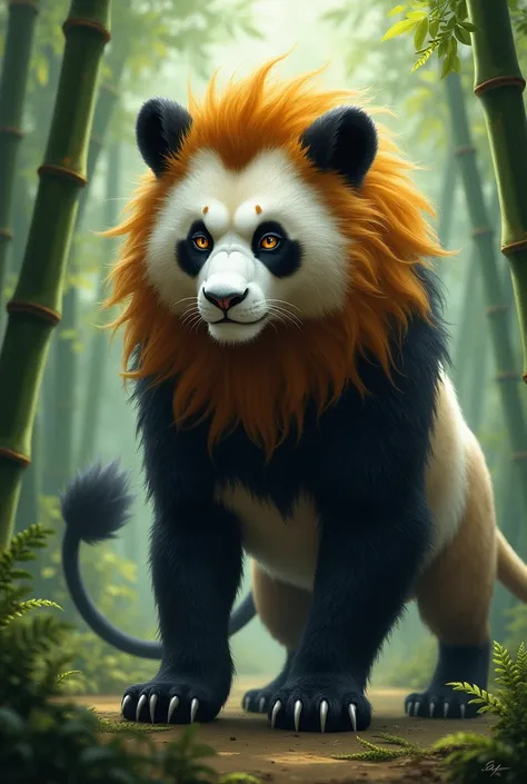 Panda and lion hybrid 

