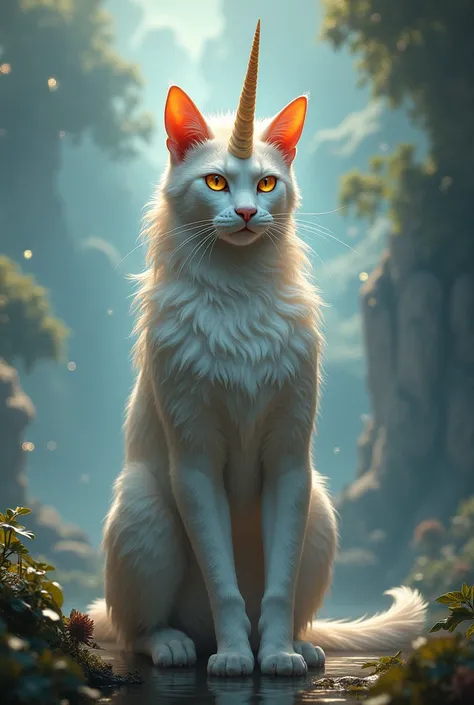 super mega realistic unicorn cat
