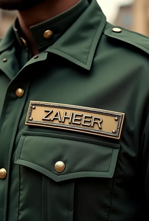 Pakistan army uniform name plat zaheer