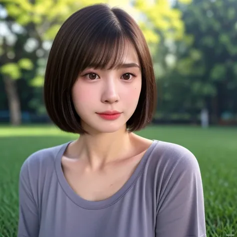 (kawaii 24 year-old Japanese girl, Nogizaka idol, Korean idol), healthy female athlete body, (glossy brown hair, very short hair, pixie cut, bangs:1.3), (rounded face, beautiful black eyes, single eyelid, no makeup:1.2), (depressed, sigh, empty eyes, looki...