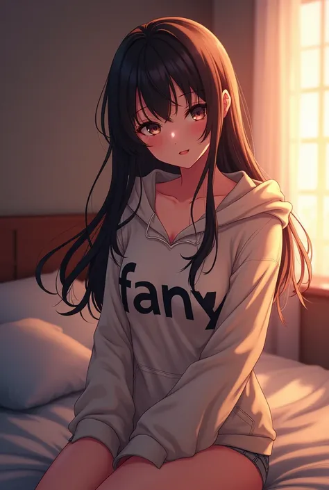 Create a character anime, in bed
realistic, HDR, beautiful, japan style, full body, use piastol, age 20, hoodie HD text: “FANY”, female, long hair, nsfw, face expretion feel deep orgasm