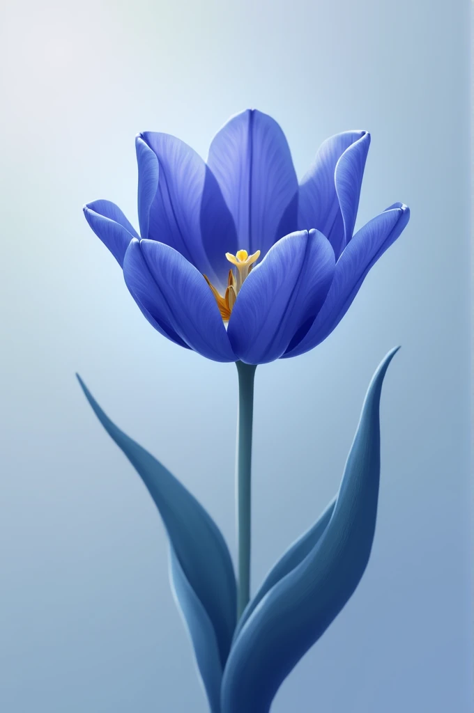 Draw a colored tulip periwinkle blue