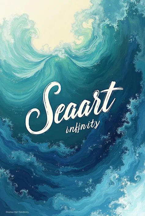 Generate a stunning T-shirt design that reads on the shirt "Seaart Infinity" 