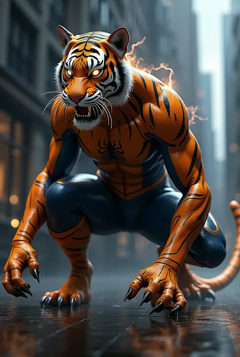 Create a spidermen image like tiger 