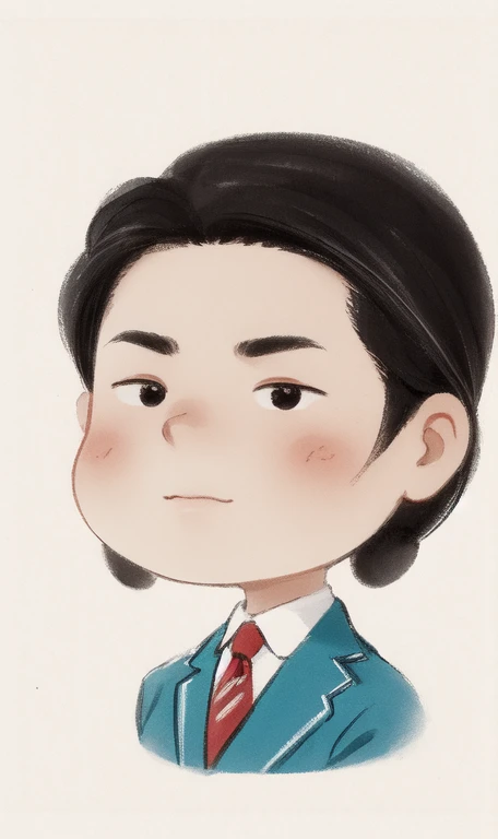 chibi painting, face of politician man, chibi.