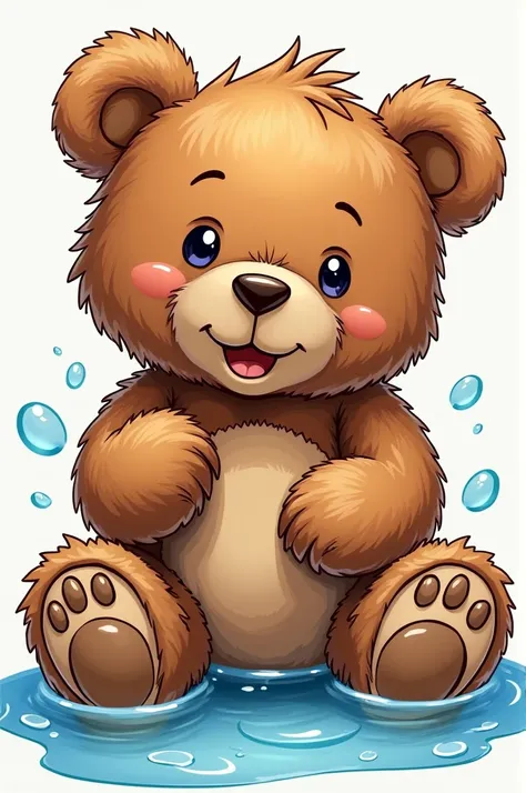 ((best quality)), ((masterpiece)), (detailed), perfect face, water Teddy’s bear clipart 