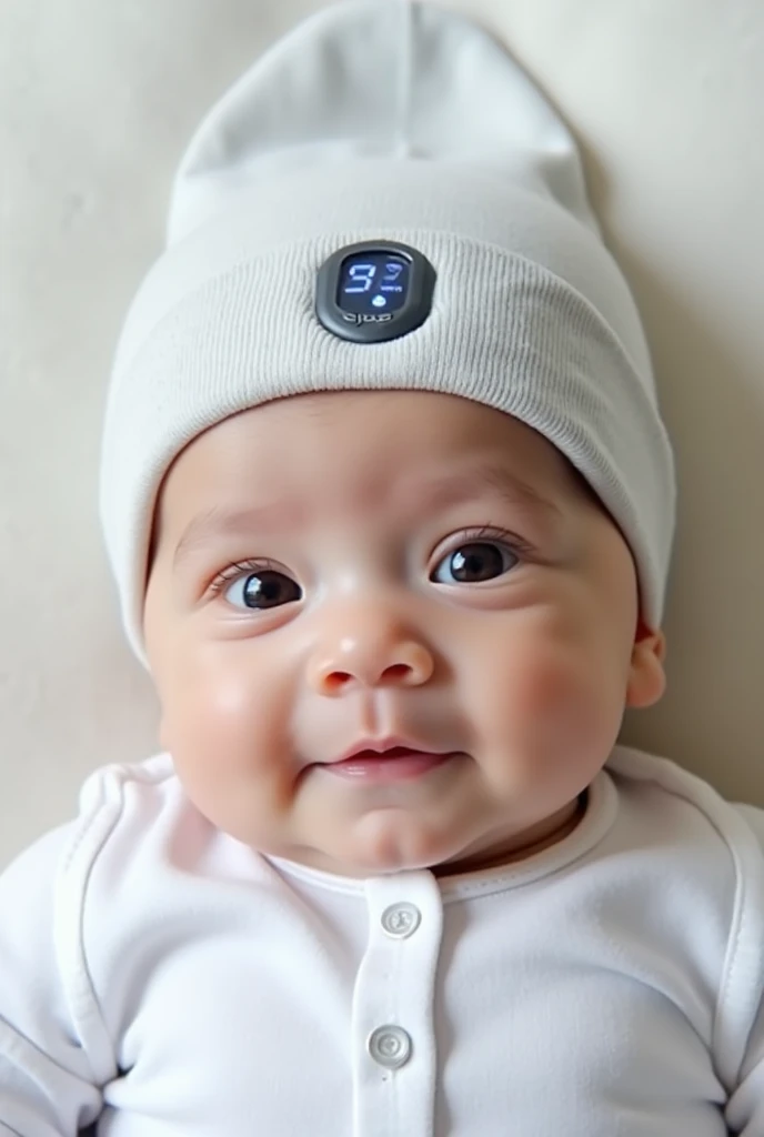 Hat that measures baby&#39;s body temperature