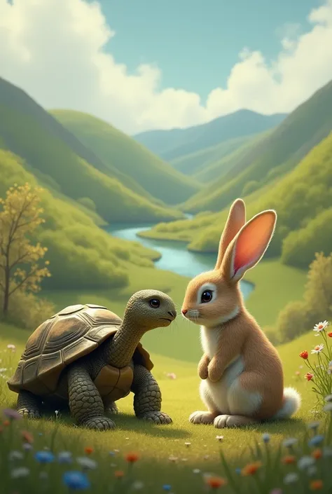 The rabbit apologized to the tortoise